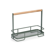Zeller Tragekorb,  Metall/Buche 27448,  Farbe: salbei
