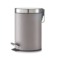 Zeller Treteimer,  3 Liter 18222,  Farbe: grau,  Ø17 x 26 cm