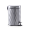 Zeller Treteimer,  Metall,  Struktur mit Pedal,  Ø 17 cm,  3 Liter 18717,  Farbe: anthrazit