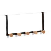 Zeller Türhänger mit 5 Haken,  Metall/Holz 13837,  Farbe: schwarz