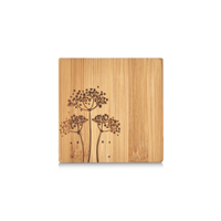 Zeller Untersetzer für Glas,  Bamboo,  Set,  4-teilig 25374,  Maße (L x B x H): ca. 10 x 10 x 1 cm