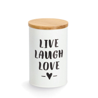 Zeller Vorratsdose mit Bambusdeckel,  1000 ml 19358,  Schriftzug: Live