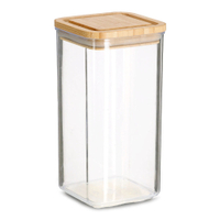Zeller Vorratsdose mit Bambusdeckel,  Kunststoff 14768,  Fassungsvermögen: 1200 ml