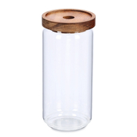 Zeller Vorratsglas mit Akaziendeckel 19598,  Maße (Ø x H): 90 x 197 mm,  950 ml