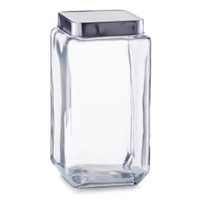 Zeller Vorratsglas mit Edelstahldeckel 19909,  Fassungsvermögen: 2000 ml