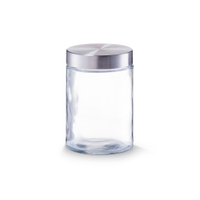 Zeller Vorratsglas mit Edelstahldeckel,  rund 19917,  Fassungsvermögen: 1100 ml