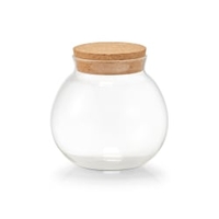 Zeller Vorratsglas mit Korkdeckel,  rund 19677,  Maße: Ø 10, 3 x 10, 3 cm,  500 ml