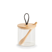 Zeller Vorratsglas mit Löffel und Bambusdeckel,  3-teilig-Set 19565,  1 Set