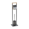 Zeller WC-Garnitur,  19 x 19 x 74, 5 cm 18728,  Material: Metall,  schwarz