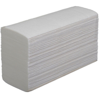 zetForm Falthandtücher 23, 5 x 23 cm,  2- lagig 15423-04,  1 Karton = 20 x 160 = 3.200 Stück,  hochweiß