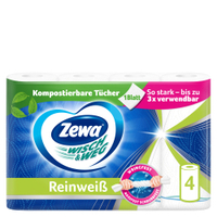 Zewa Küchenrolle Wisch&Weg Reinweiß 43226,  1 Packung = 4 Rollen x 45 Blatt