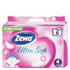 Zewa Ultra Soft Toilettenpapier,  4-lagig 29288,  1 Packung = 6 Rollen à 150 Blatt