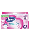 Zewa Ultra Soft Toilettenpapier,  4-lagig 29289,  1 Packung = 8 Rollen à 150 Blatt