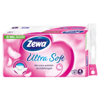 Zewa Ultra Soft Toilettenpapier,  4-lagig 29311,  1 Packung = 16 Rollen à 150 Blatt