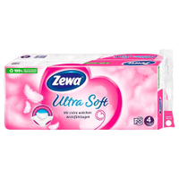 Zewa Ultra Soft Toilettenpapier,  4-lagig 29313,  1 Packung = 20 Rollen à 150 Blatt