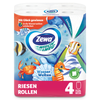 Zewa Wisch & Weg limited Edition Küchenrolle mit Motiv 39094,  1 Packung = 4 Rollen à 72 Blatt