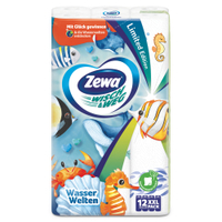 Zewa Wisch & Weg limited Edition Küchenrolle mit Motiv 39096,  1 Packung = 12 Rollen à 45 Blatt