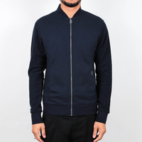 Ben Sherman Herringbone Tipped Zip Jacket - Navy S