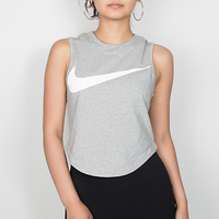 Nike Wmns Swoosh Tank Top - Dark Grey Heather / White