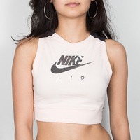 Nike Wmns Tank Crop Air - Orange Quartz / Black Heather M
