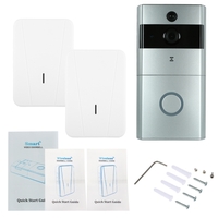 1 * 720P WiFi Visuelle Gegensprechanlage Türsprechanlage + 2 * Wireless Türklingel Chime