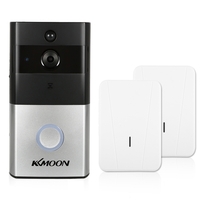 1 * KKmoon 720P WiFi Visuelle Gegensprechanlage Türsprechanlage + 2 * Wireless Türklingel Chime