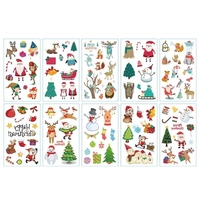 1 Blatt Körper dekorative Label Frohe Weihnachten Weihnachtsmann Muster T-attoo Aufkleber für Party