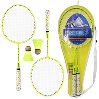 1 Paar Badmintonschläger mit Bällen 2 Spieler Badminton Set für Kinder Indoor Outdoor Sport Game