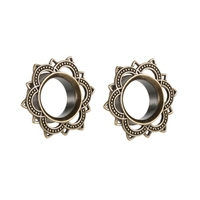 1 Paar Ohr Tunnel-Stecker-Expander-Fleisch Doppel Ausgestelltes Hohl Ohr Stretcher 8-18mm Body Piercing Schmuck