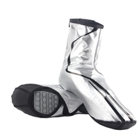 1 Paar wasserdichte winddichte Radüberschuhe Voll reflektierende Winter-Rennrad-Überschuhe zum Radfahren Rückenreißverschluss