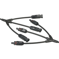 1 Paar Y Zweig MC4 Stecker Solar Panel Adapter Kabelstecker M / FFF und F / MMM für PV-System