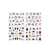 1 stück / 12 sätze Nagel Maniküre Decals Weihnachten Aufkleber Set Nail art DIY Tools