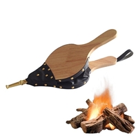1 STÜCK Kaminbälge für Outdoor Camping BBQ Grill Hand Balgpumpe Indoor Kochen Kaminventilator Luftgebläse mit Aufhängeband