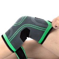 1 STÜCK Knie Unterstützung Professionelle Protectives Sport Knieschützer Atmungsaktive Bandage Schwarz + grau M