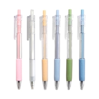 1 Stück nachfüllbare und einziehbare Gel-Tintenstifte 0, 5 mm schwarzer Tinten-Gelstift mit 6 Tintennachfüllungen für Erwachsene im Büro