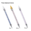 1 Stück Strass Punktierung Stift doppelköpfigen Nagel Punktierung Werkzeug Doppel Ende Tipps Perlen Picker Wachs Bleistift Griff Maniküre Werkzeug Blau