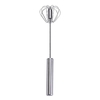 1 STÜCKE Edelstahl Handbesen Rotary Egg Beater Paste Sahnemischer Werkzeuge Rotary Egg Beater Schäumer Drehen Hand Sauce Mixer (12 Zoll)