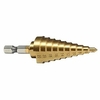1-teiliger Hochgeschwindigkeits-Stahl-Stufenkegelbohrer 4-22 MM HSS Sechskantschaft Titan-Stufenkegelbohrer zum Bohren von Löchern