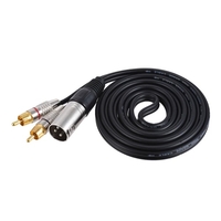 1 XLR Stecker auf 2 Cinch Stecker Stecker Stereo Audio Kabel Stecker Y Splitter Drahtkabel (3 Meter / 9, 8ft) für Mikrofon Mischpult Verstärker