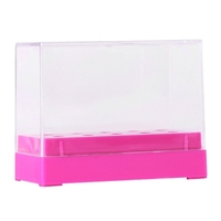 10 Löcher Nagelbohrer Halter Display Stehen Mit Abdeckung Aufbewahrungsbox Nail art Ausrüstung Schleifen Köpfe Displayer Maniküre Werkzeug