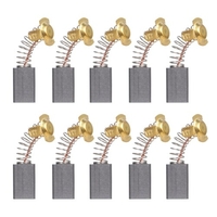 10 PCS Mini Black Carbon Motorbürsten Ersatzteile mit 25 mm Feder und Kupferkern für generische elektrische Bohrmühlenmaschinenmotoren Drehwerkzeug (Paket 1: 203A ,  18 * 17 * 7 mm)