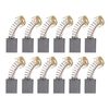 10 PCS Mini Black Carbon Motorbürsten Ersatzteile mit 25 mm Feder und Kupferkern für generische elektrische Bohrmühlenmaschinenmotoren Drehwerkzeug (Paket 1: 203A ,  18 * 17 * 7 mm)