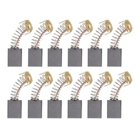 10 PCS Mini Black Carbon Motorbürsten Ersatzteile mit 25 mm Feder und Kupferkern für generische elektrische Bohrmühlenmaschinenmotoren Drehwerkzeug (Paket 1: 203A ,  18 * 17 * 7 mm)