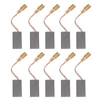 10 PCS Mini Black Carbon Motorbürsten Ersatzteile mit 25 mm Feder und Kupferkern für generische elektrische Bohrmühlenmaschinenmotoren Drehwerkzeug (Paket 1: 203A ,  18 * 17 * 7 mm)