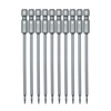 10-Piece Security Torx Bit Set 1/4-inch Drive Tamper Proof Torx Bit Set 3.93-inch Long S2 Steel Magnetic Screw Driver Bit Set for Power Screwdriver Electric Hand Drill