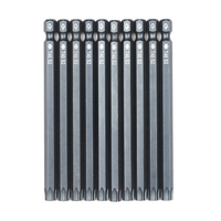 10-Piece Security Torx Bit Set 1/4-inch Drive Tamper Proof Torx Bit Set 3.93-inch Long S2 Steel Magnetic Screw Driver Bit Set for Power Screwdriver Electric Hand Drill