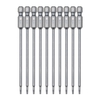 10-Piece Security Torx Bit Set 1/4-inch Drive Tamper Proof Torx Bit Set 3.93-inch Long S2 Steel Magnetic Screw Driver Bit Set for Power Screwdriver Electric Hand Drill