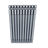 10-Piece Security Torx Bit Set 1/4-inch Drive Tamper Proof Torx Bit Set 3.93-inch Long S2 Steel Magnetic Screw Driver Bit Set for Power Screwdriver Electric Hand Drill