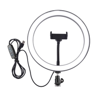 10 "Dimmbare LED Selfie Runde Licht Helligkeit einstellbare Lampe