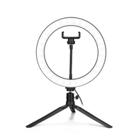 10 "dimmbares LED Selfie rundes Licht mit einstellbarer Lampe für die Helligkeit des Telefonclips